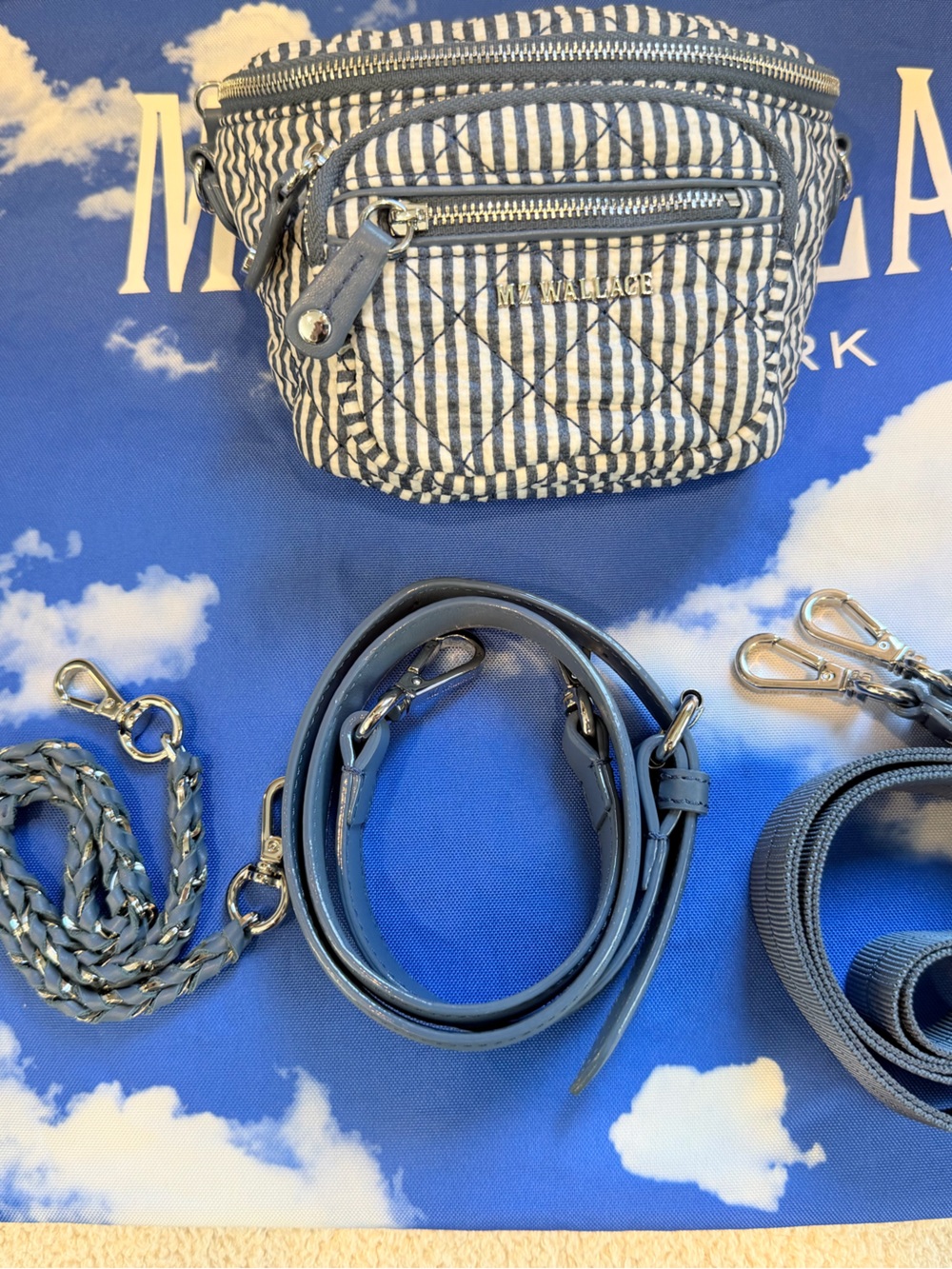 Mz Wallace Seersucker Micro Crosby Sling